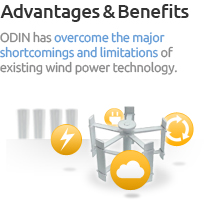 Advantages & Benefits - ODIN has overcome the major shortcomings and limitations of existing wind power technology.